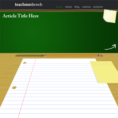 Original Teach me the Web site design